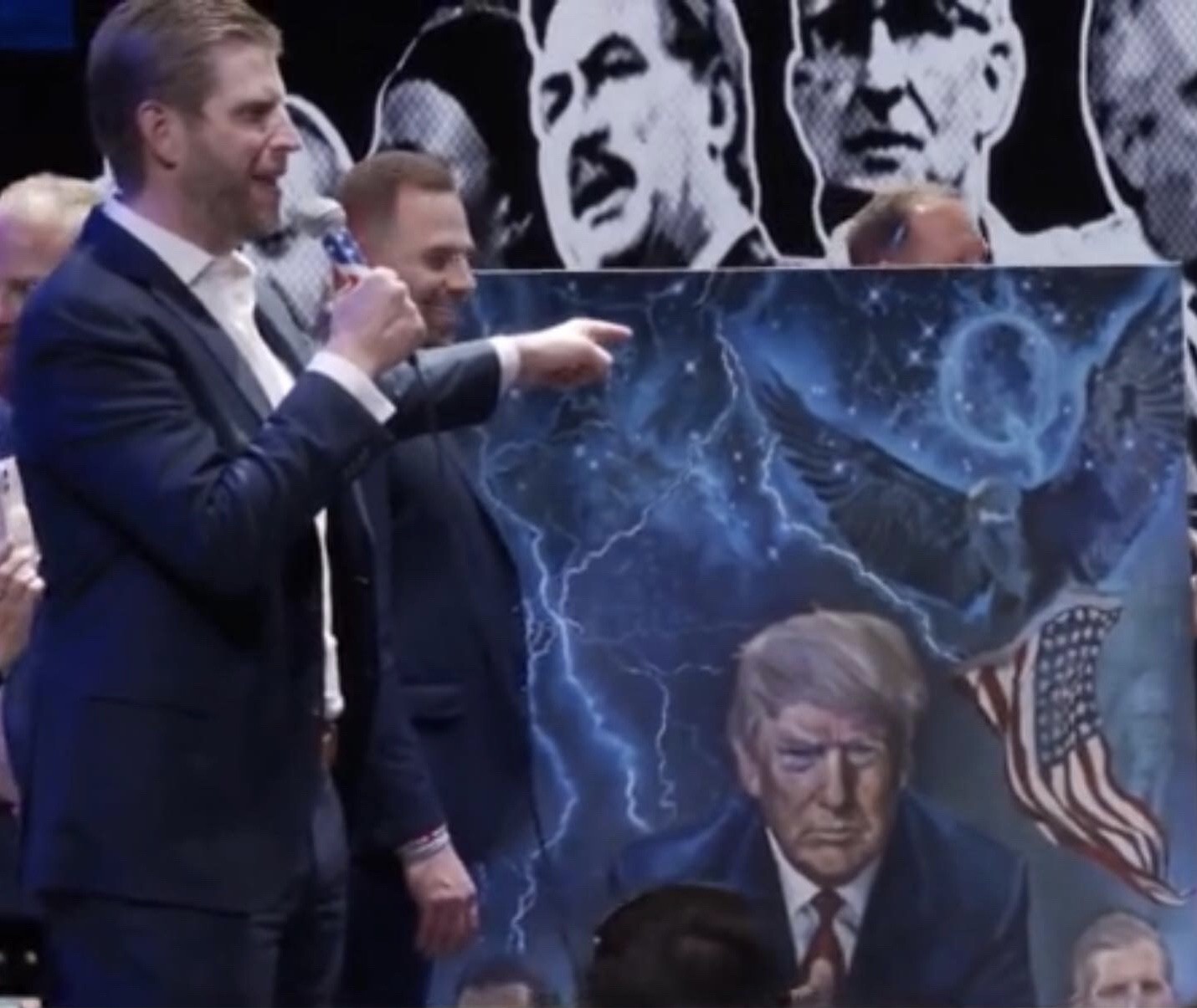 On stage with Eric Trump